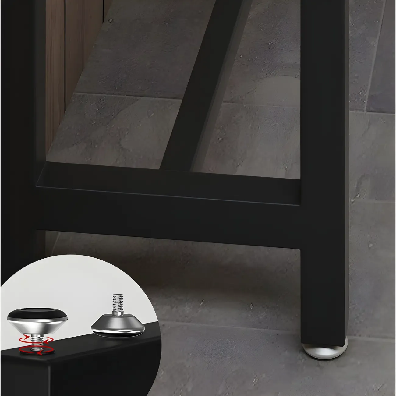 Rectangular Brown Tall Wood Bar Table Metal Base