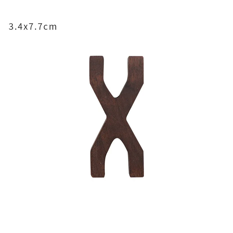 HULIANFU NEW Nordic Style Black Walnut Letter Decorative Letters Combination Wall Decoration DIY Letter Home Decoration Wooden Alphabet - Deanwangkt