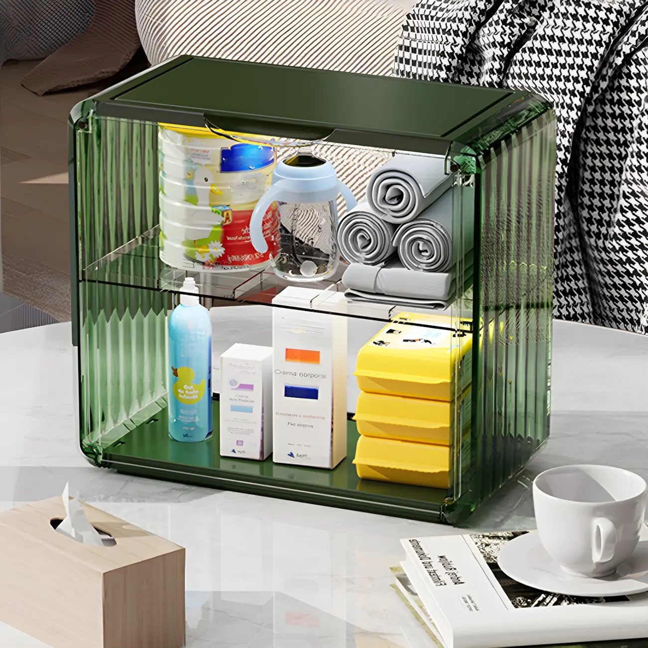Acrylic Display Cabinet with Glass-like Panel