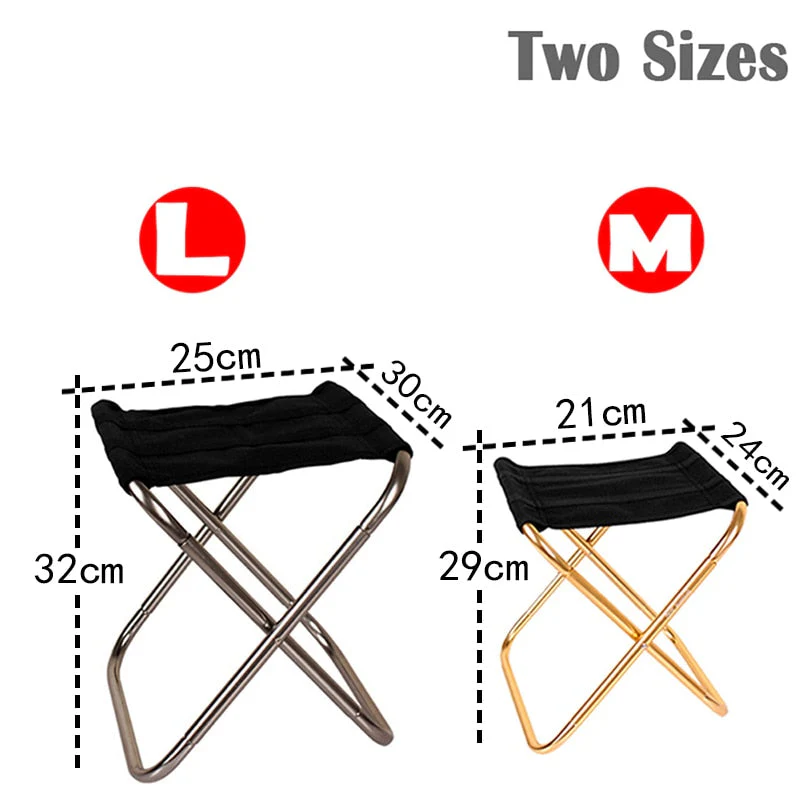 HULIANFU Ultralight Folding Chair Picnic Camping Chair Travel Foldable Aluminium Durable Portable Fishing Seat Outdoor Travel Furniture - Deanwangkt