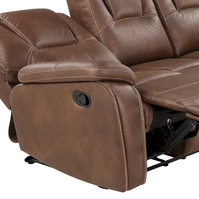 Kameryn Faux Leather Manual Reclining Loveseat