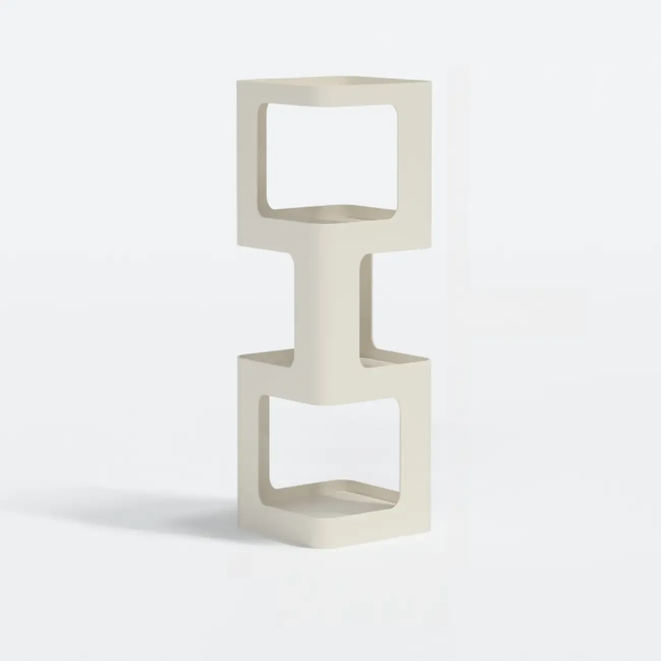 Chic Rotatable 4-Tier Vertical Metal Open Back Bookcase