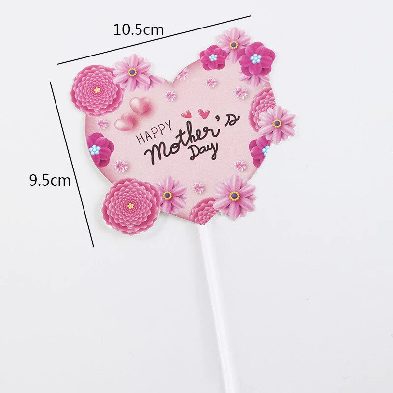 HULIANFU New Back Silk Gauze Skirt Happy Mothers Day Cake Topper Girl Birthday Cake Decoration Party Supplies Cake Decorating Tools - Deanwangkt
