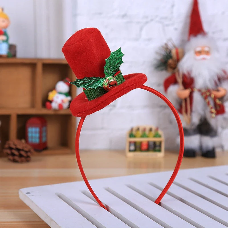 HULIANFU 2026  Fashion Christmas Hat Headband Christmas Sequin Headband Santa Xmas Party Decor Double Hair Band Clasp Head Hoop - Deanwangkt