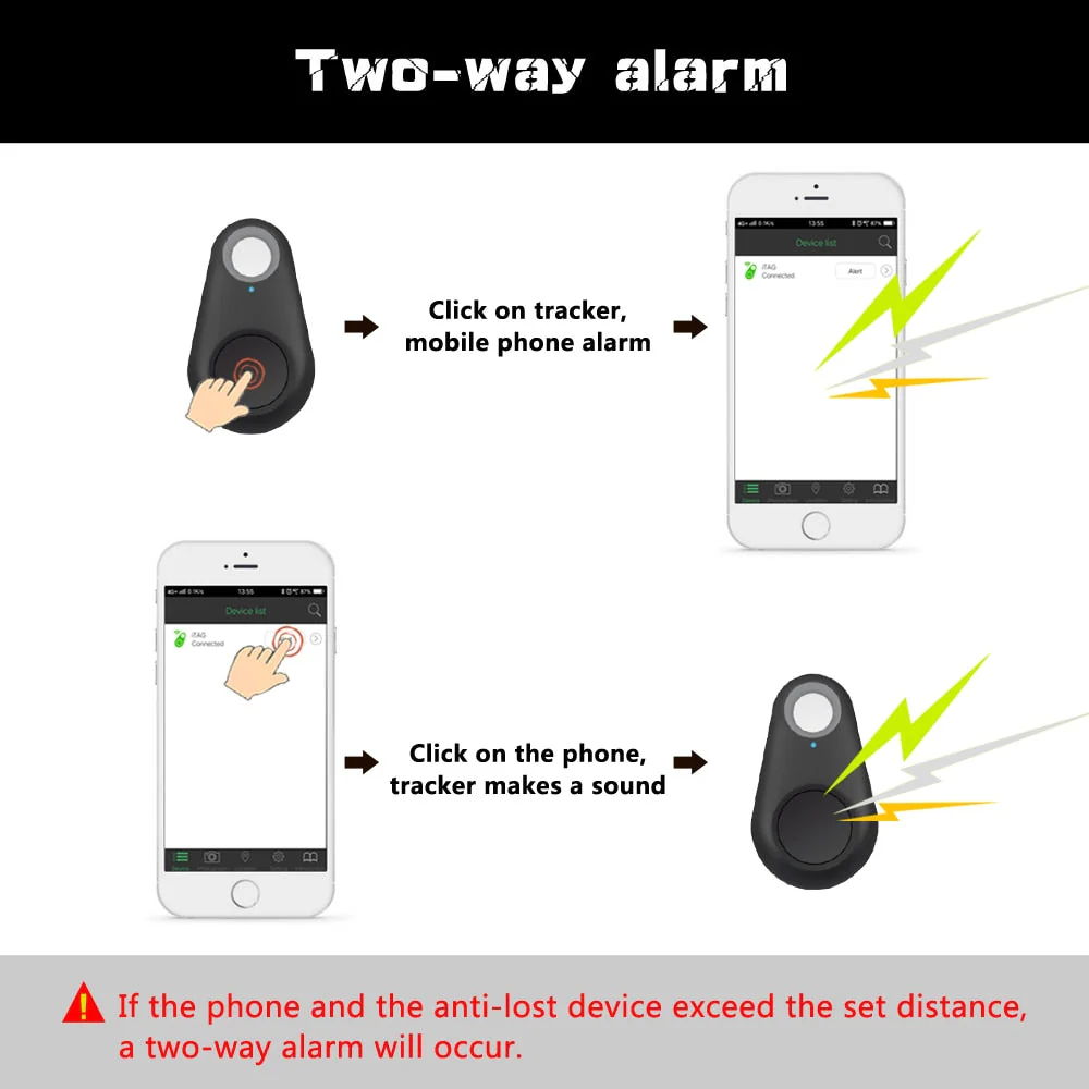 HULIANFU Pet Smart GPS Tracker Mini Anti-Lost Waterproof Bluetooth Locator Tracer For Pet Dog Cat Kids Car Wallet Key Collar Accessories - Deanwangkt