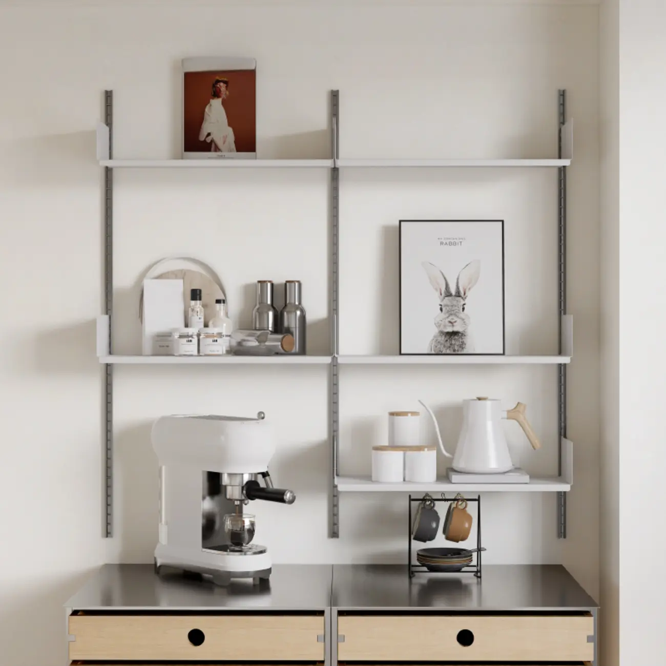 Functional Modern Wood Wall Unit Bookcase