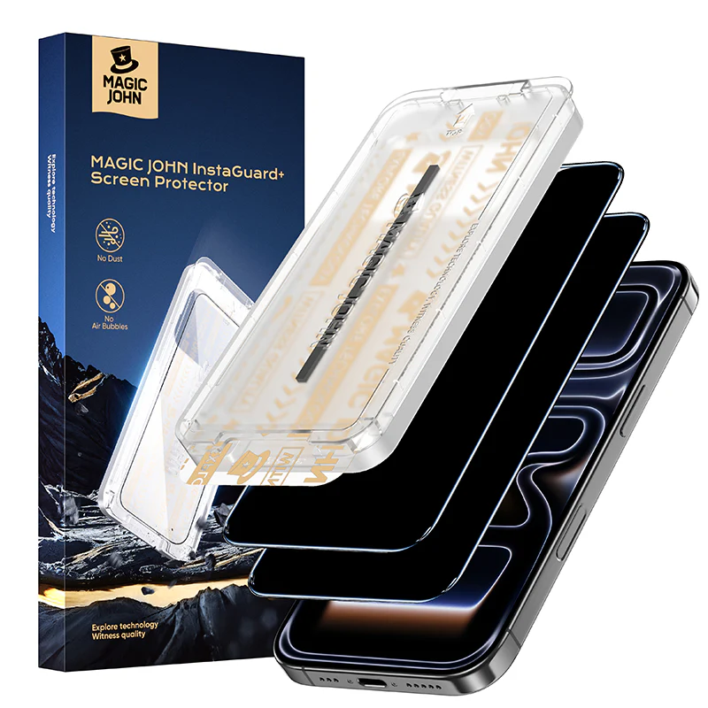 MAGIC JOHN 3rd Generation Screen Protector for iPhone 17/Air/Pro/Pro Max- Automatic Dust Free Eco-Friendly Protection