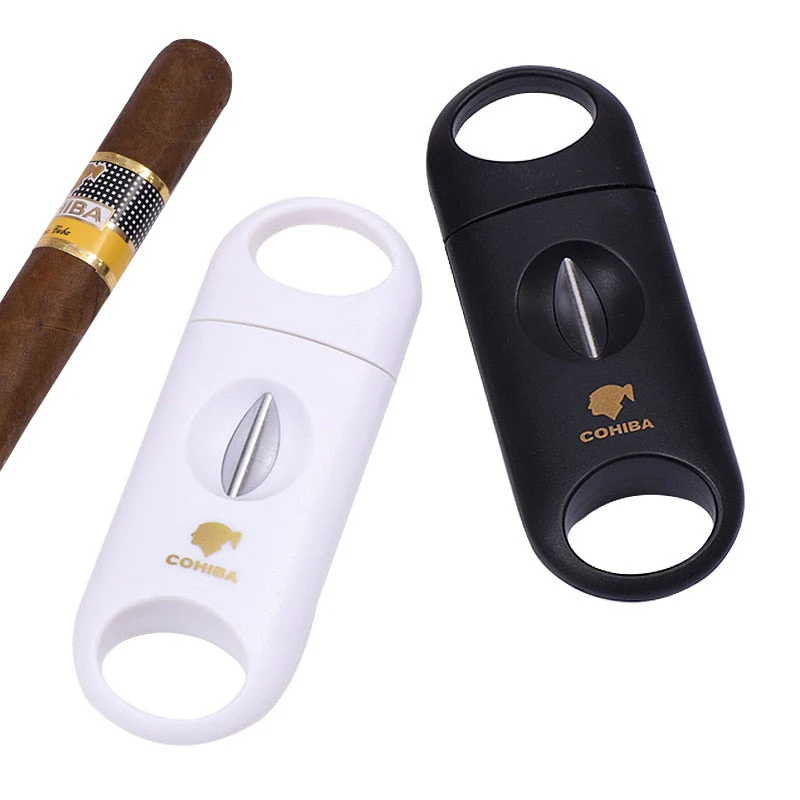 HULIANFU Top Selling Cigar Cutter Creative Metal Portable Stainless Steel Blade V-Shaped Cigar Scissors for Men Boyfriend Gifts - Deanwangkt