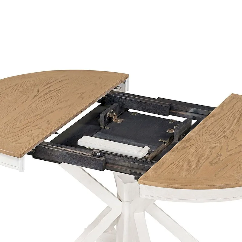 5-Piece Dining Set with Extandable Round Table