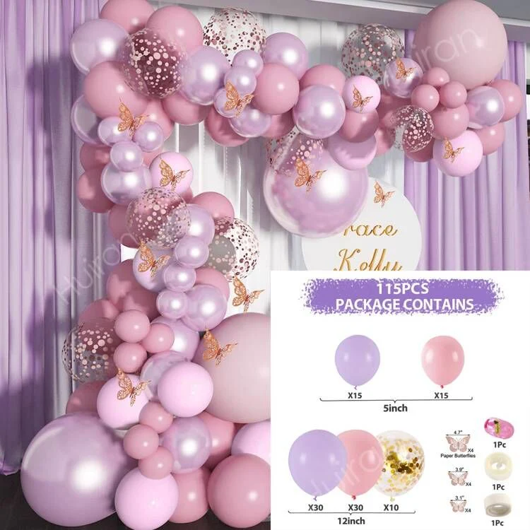 HULIANFU QIFU Macaron Balloons Garland Latex Ballons Arch Happy Birthday Party Decor Kids Adult Wedding Baloon Chain Baby Shower Balon - Deanwangkt