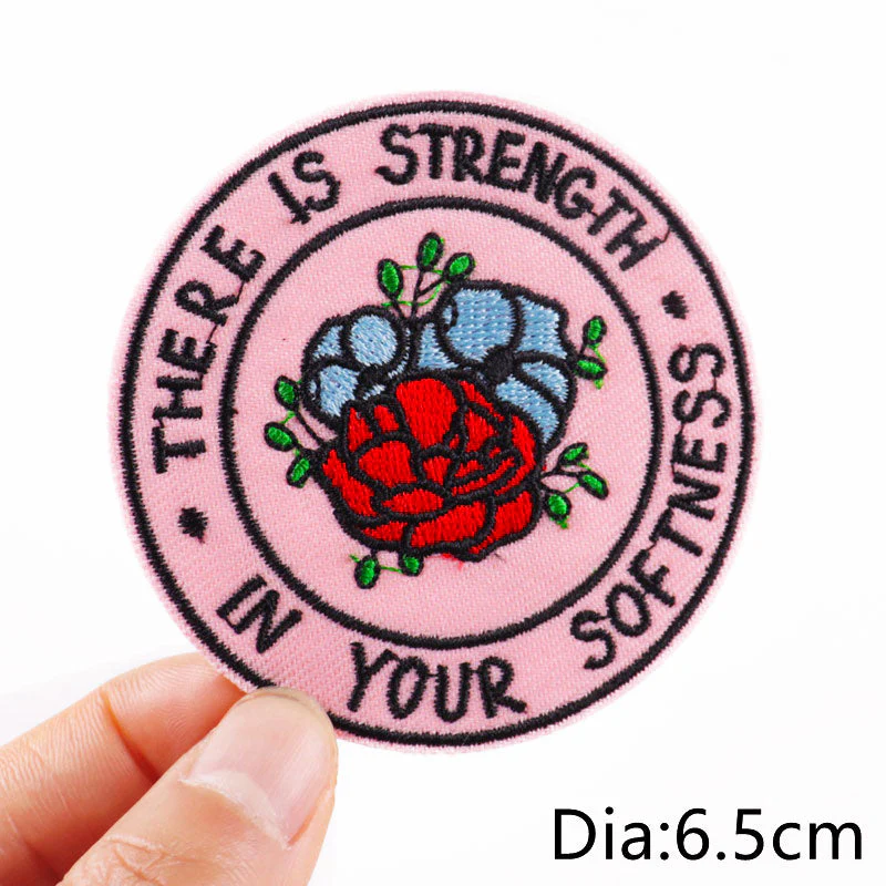 HULIANFU Van Gogh Embroidered Patches on Clothes DIY Cartoon Wave Applique Clothing Thermoadhesive Patches for Clothing DIY - Deanwangkt