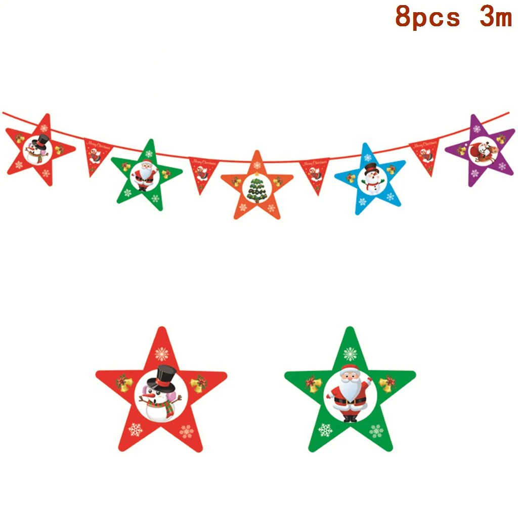 HULIANFU Wooden Christmas Door Wreath Oranments Wall Xmas Dec Merry Christmas Decor For Home  Happy New Year Naviidad Door Wreath - Deanwangkt