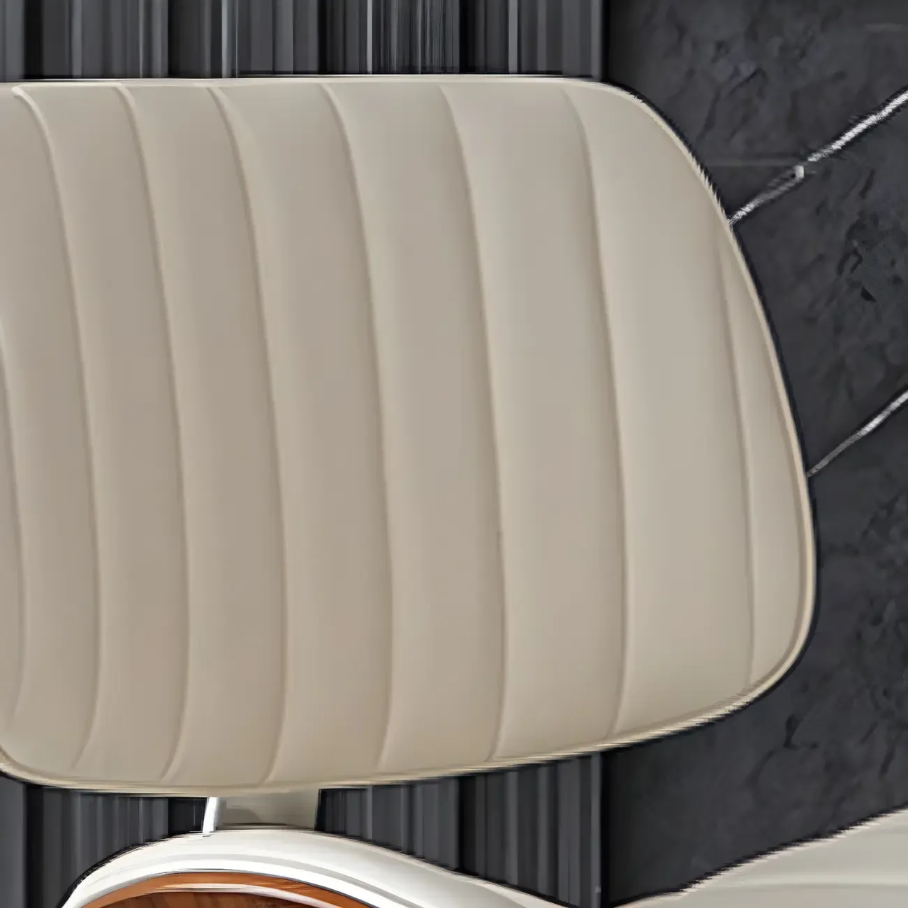 Adjustable Height Bucket Swivel Leather Bar Stool with Back