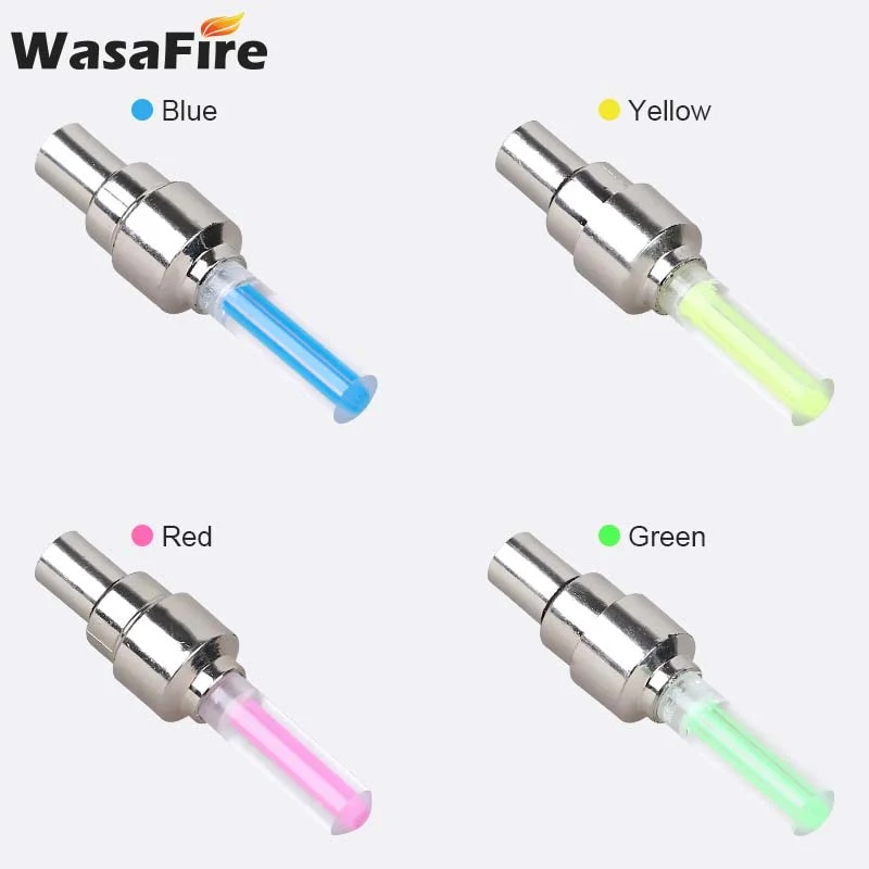HULIANFU WasaFire Neon Bike Spoke Light Mini LED Bicycle Taillight MTB Wheel Tire Nozzle Valve Caps Lamp Cycling Warning Head Rear Light - Deanwangkt
