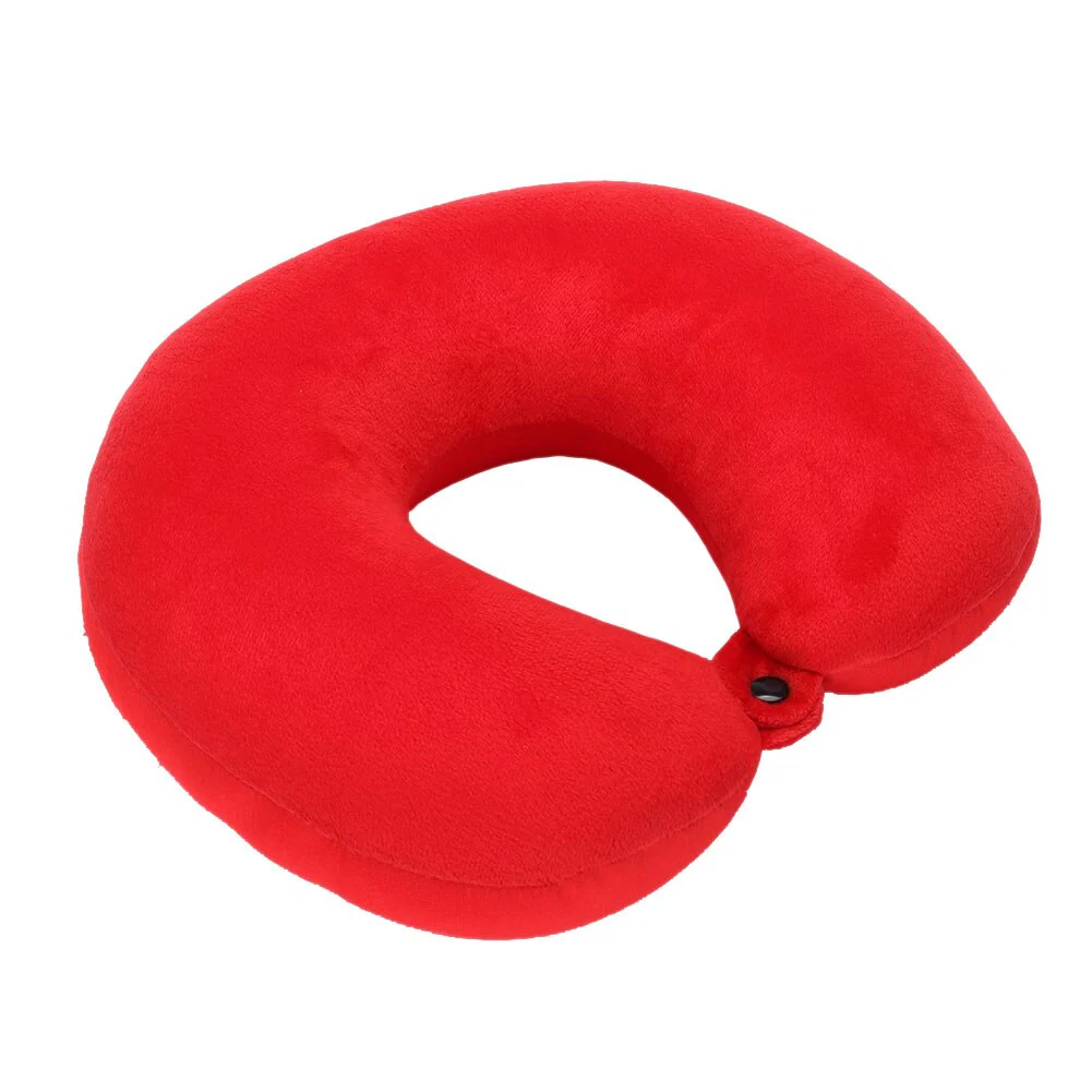 HULIANFU U-shaped Travel Pillow Plush Pillowcase for Outdoor Travel Aircraft Soft Pillow Cushion To Protect Neck and Cervical Spine - Deanwangkt