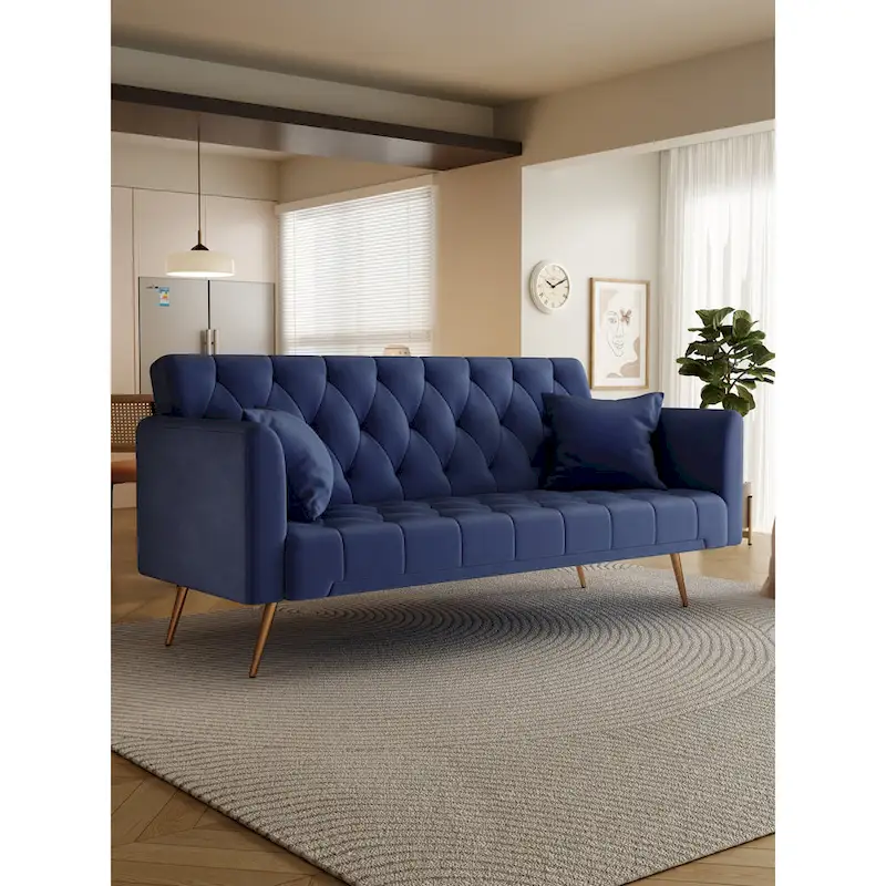 Upholstered Convertible Double Folding Sofa Bed - 19.00 x 71.00 x 30.00