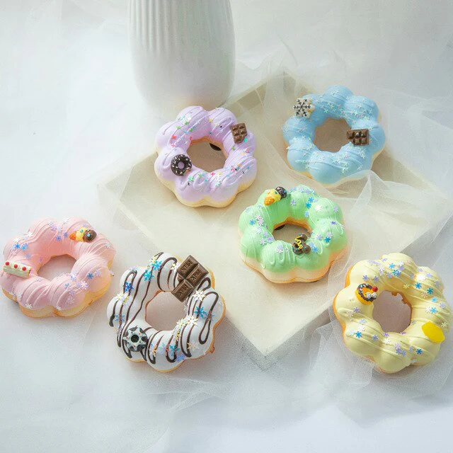 HULIANFU Simulation Cake Artificial Bread Cake Home Decoration Display Wedding Sweet Decortion 6pcs - Deanwangkt