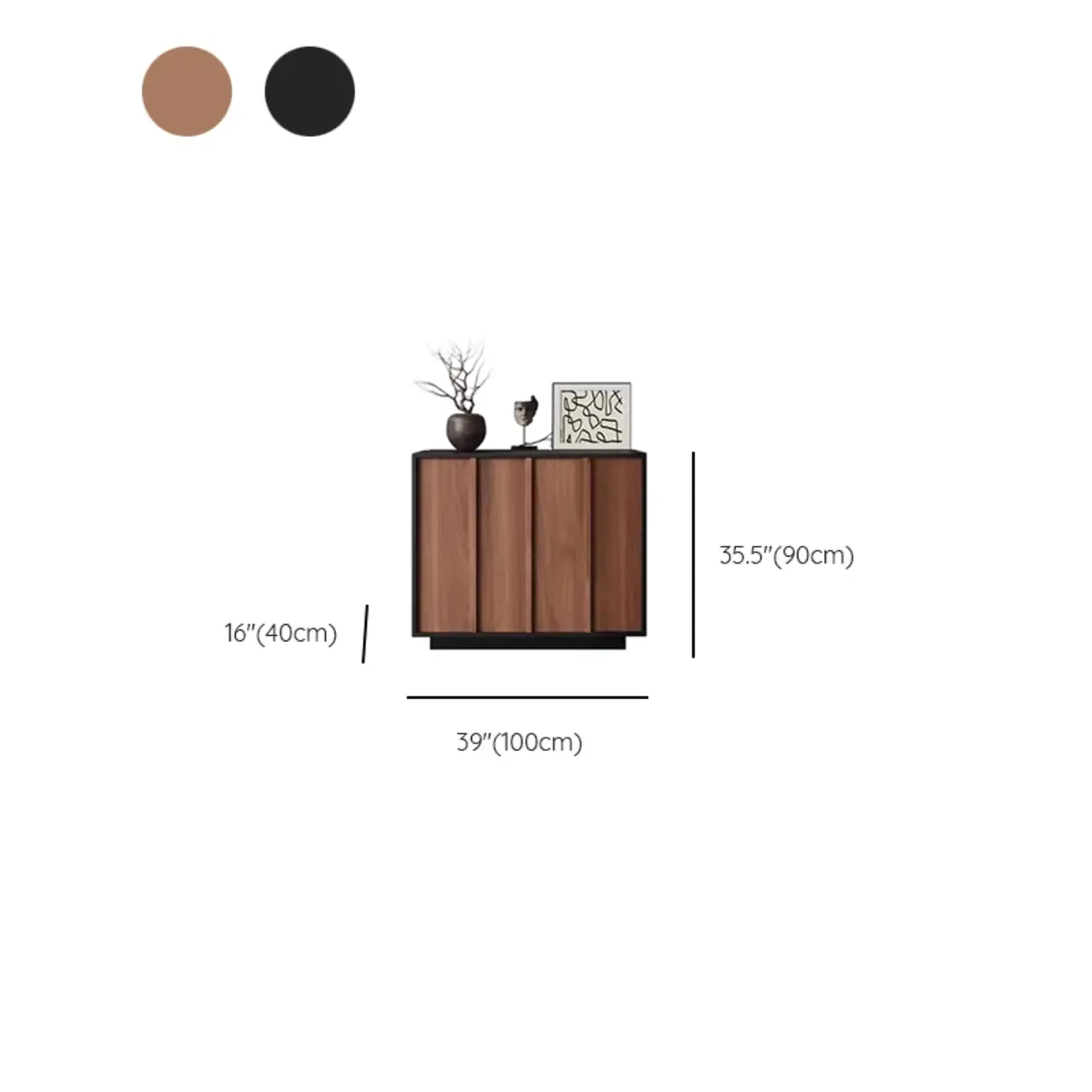 Modern Wood Buffet with Alterable Shelves