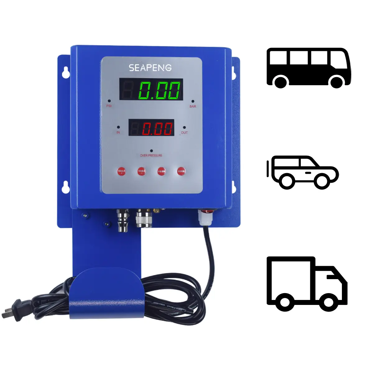 SEAPENG A must-have wall mounted tire inflator for garages - suitable for cars, motorcycles, and ATVs
