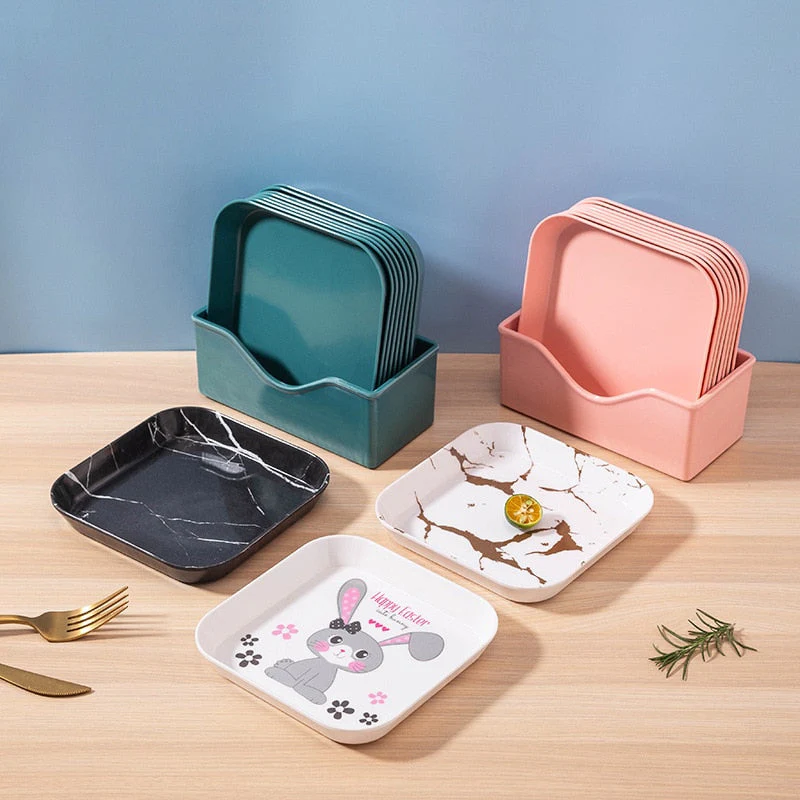 HULIANFU Snack Platter Snack Dish Small Bone Dish Spit Bone Dish Melamine Plate Small Plate Household Bone Bone Small Dish Cake Plate - Deanwangkt