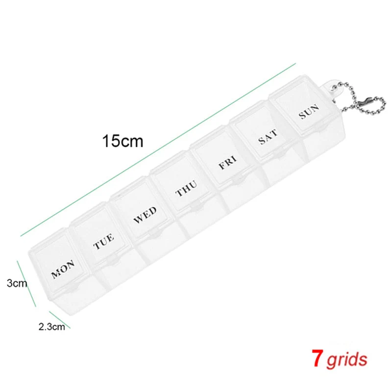 HULIANFU Pill Box Wheat Sealed 8 Grids Pill Container Organizer Health Care Drug Travel Divider 7 Day Pill Storage Bag Travel Pill Cases - Deanwangkt