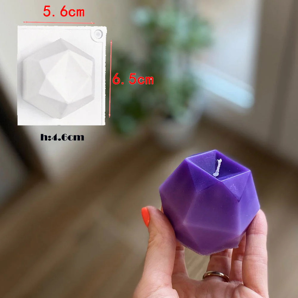 HULIANFU Scented Candle Mold DIY Wool shape Candle Silicone Casting Mold Handmade Candle Soap Making Wax Mold Handcraft Home Decoration - Deanwangkt