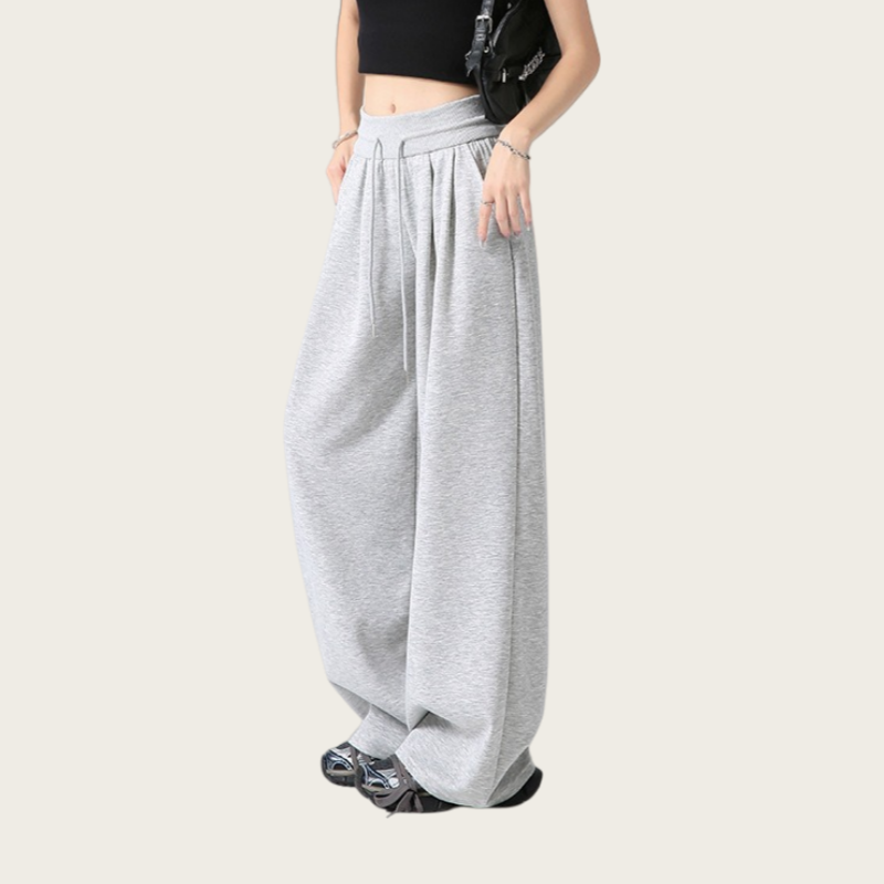 Women’s High-Waist Relaxed Wide-Leg Drawstring Sweatpants