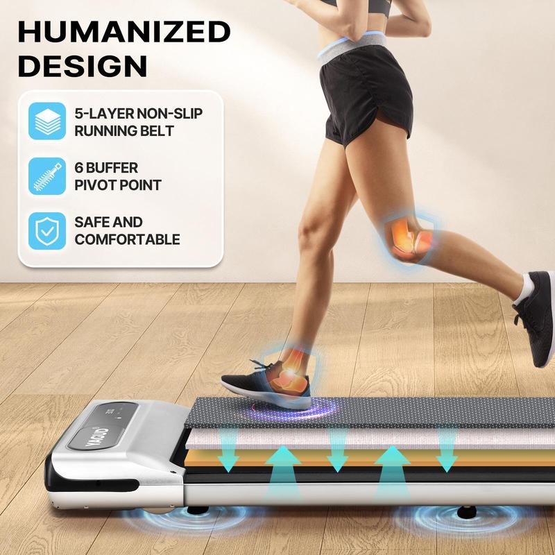 [BLACKFRIDAY]Yagud Walking Pad with Wheels,Remote Control, LED Display, Portable Under Desk Treadmill for Small Spaces, Home/Office Exercise Equipment Fitness Workout Calories