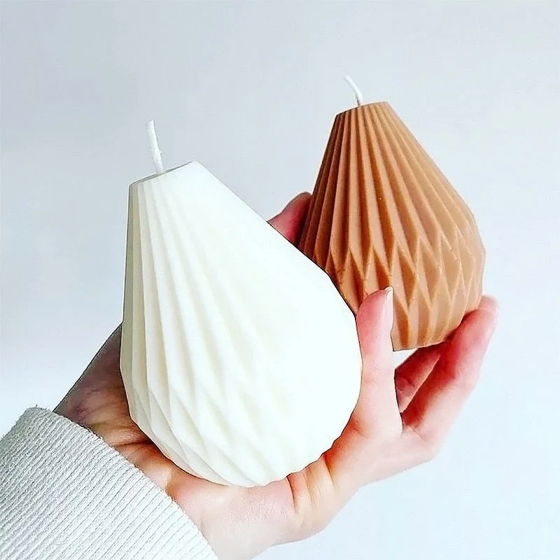 HULIANFU Silicone Candle Making Mold Geometric 3D Shape Resin Epoxy Chocolate Cake Handmade DIY Craft Mould Form for Candles - Deanwangkt