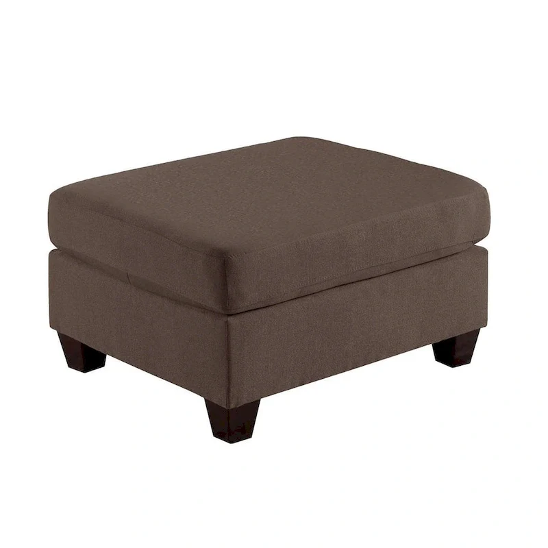 Linen Like Fabric Ottoman