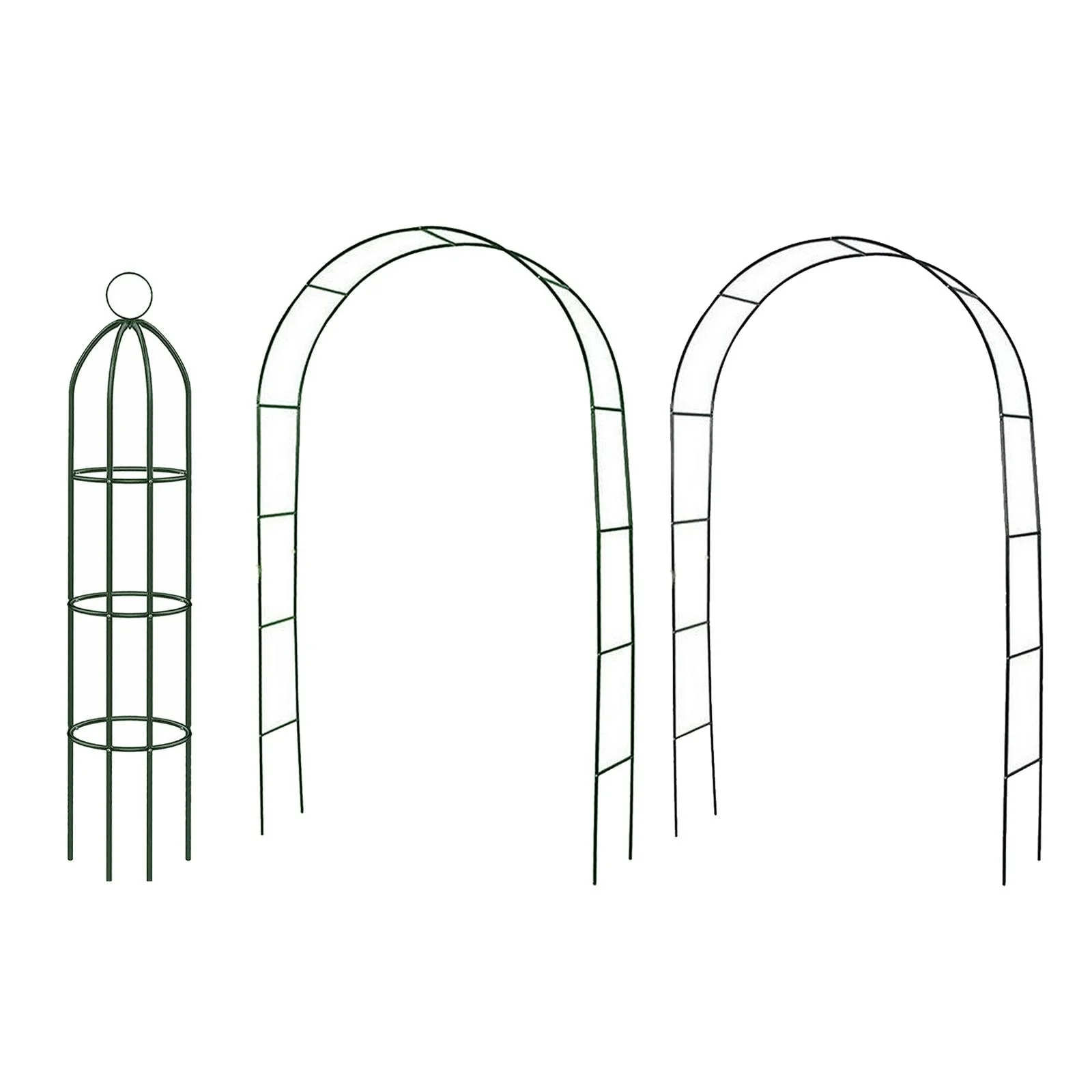 HULIANFU Metal Wedding Arch Stackable DIY Arch for Prop Supplies Decoration Easy Assembly Rose Gates Balloon Archway Arbours Party Decor - Deanwangkt
