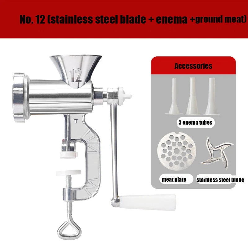 HULIANFU Sausage Filling Machine Enema Manual Meat Grinder Tank Sausage Minced Meat Loaded Small Hand-cranked Meat vegetable Machine Tool - Deanwangkt