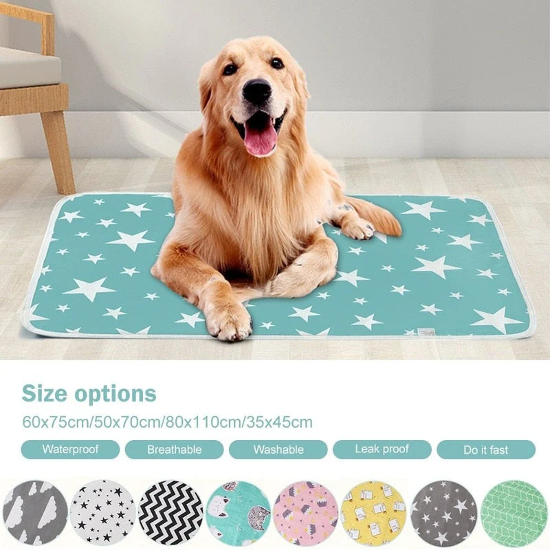 HULIANFU Pet Urine Pad Baby mattress Dog bed waterproof Sofa mat Washable Dog Diaper Reusable Moisture-Proof Blanket for Car Seat Cover - Deanwangkt