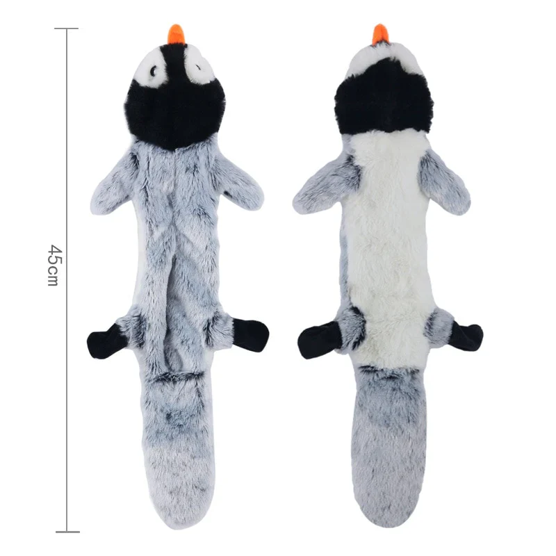 HULIANFU New Cute Plush Toys Squeak Pet Wolf Rabbit Animal Plush Toy Dog Chew Squeaky Whistling Involved Squirrel Dog Toys - Deanwangkt