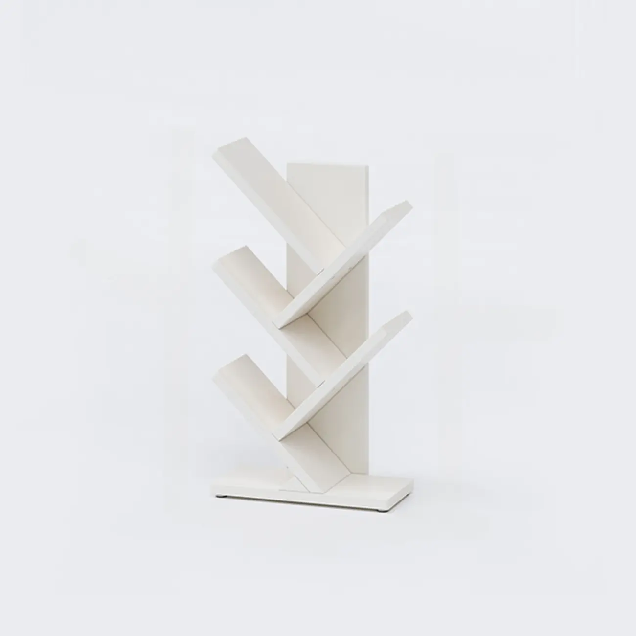 Black Wood Tree-Shaped Vertical Display Bookcase