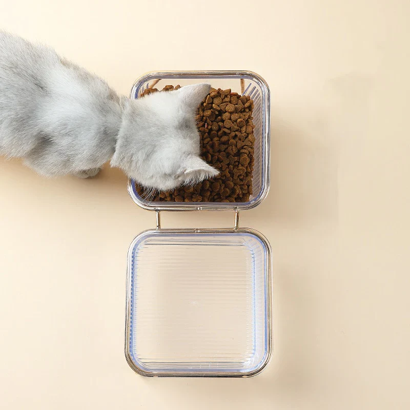 HULIANFU Non-Slip Pet Bowls For Cats Food Cat Water Bowl Double Cat Bowl Dog Bowl Pet Feeding Cat Dogs Feeder Protection Cervical - Deanwangkt