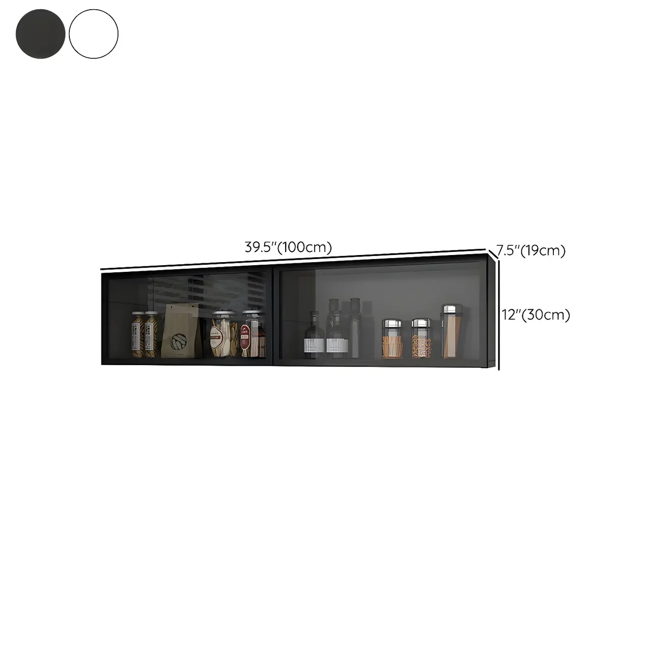 Kitchen Grey Wood Wall-Mounted China Cabinet