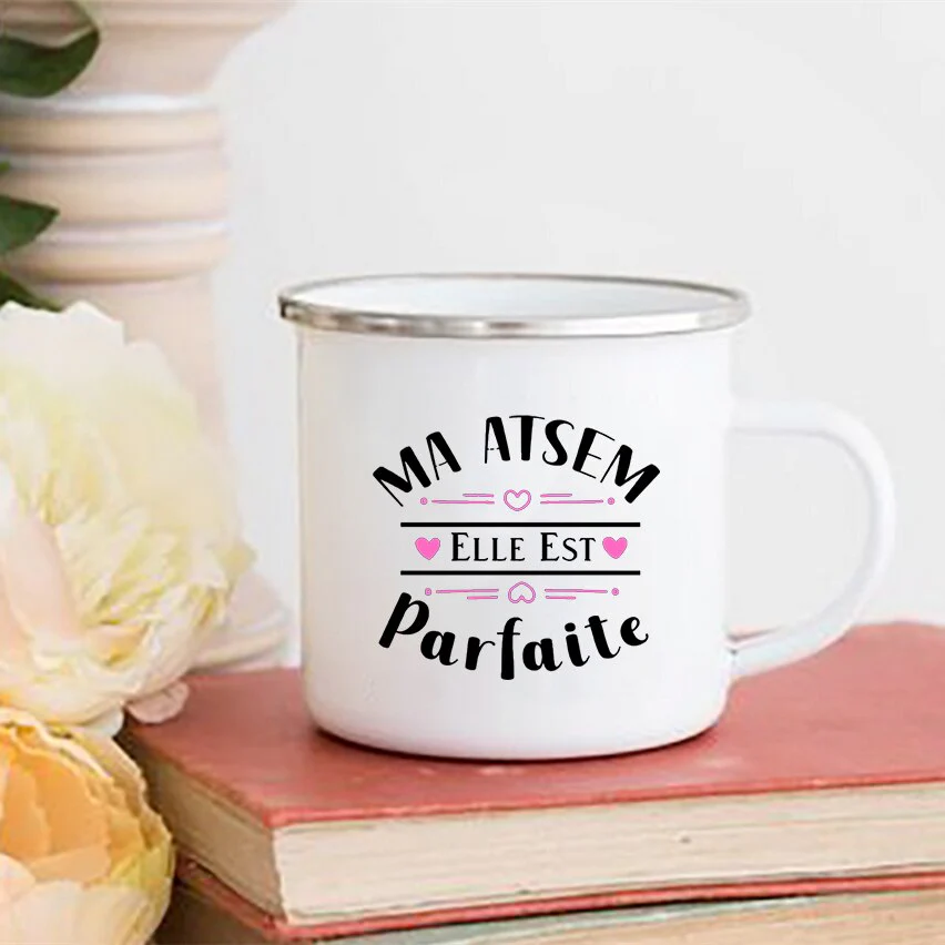 HULIANFU Merci Maîtresse/Atsem Print Coffee Mug Creative Enamel Cups Drinks Water Milk Cup Mug School Home Handle Drinkware Teacher Gifts - Deanwangkt