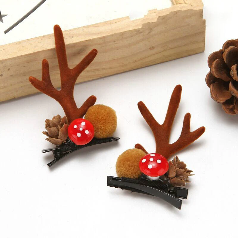 HULIANFU 2026  Christmas Headband Adornment Cute Antler Festival Style Headband Reindeer Ornaments Party Horns Cosplay Accessories - Deanwangkt