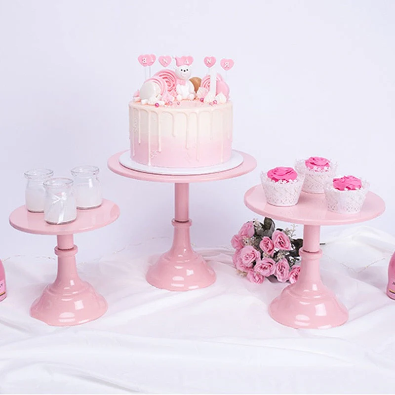 HULIANFU 2026  Wrought Iron Cake Stand Home Party Dessert Display Stand Wedding Decoration Wrought Iron Birthday Cake Tray Fruit Dessert Tray - Deanwangkt
