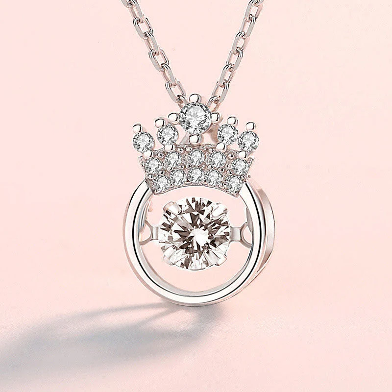 hulianfu Sparkling Crown Round Necklaces For Queen - Deanwangkt