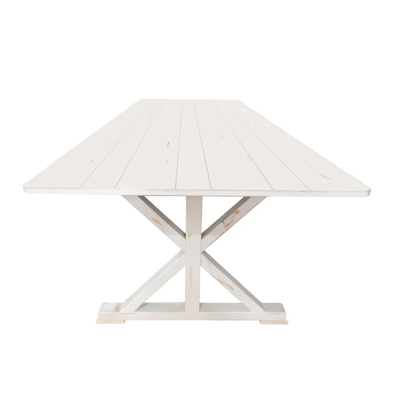 Solid Pine Farm Dining Table with X-Style Legs - 9' x 40