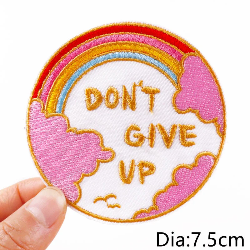 HULIANFU Van Gogh Embroidered Patches on Clothes DIY Cartoon Wave Applique Clothing Thermoadhesive Patches for Clothing DIY - Deanwangkt