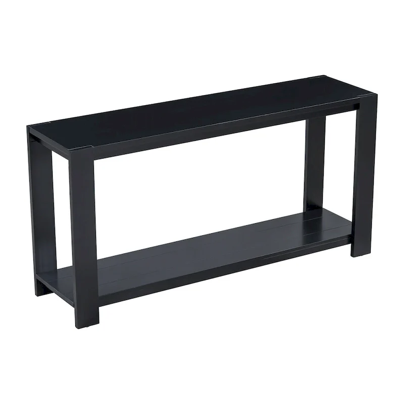 Narrow Long Entryway Console Table Side Table with Bottom Shelf