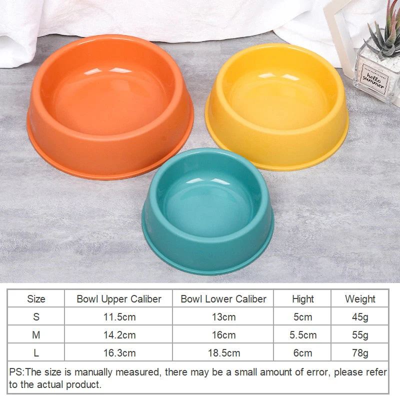 HULIANFU Pet Single Bowl PP Frosted Footprint Puppy Drinker Feeder Cat&Dog Food Bowls Lightweight Non-slip Feeding Dish Pets Accessories - Deanwangkt