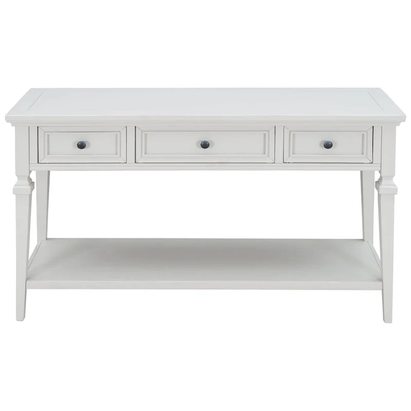 Classic Retro Style Console Table with Three Drawers