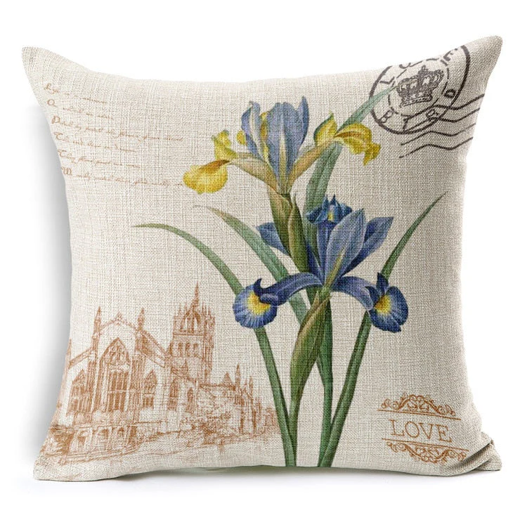 HULIANFU Retro Colorful Flowers Pillows Floral Cushion Pillowcase for Home Decorative Decoration Sofa Cushions Customized - Deanwangkt