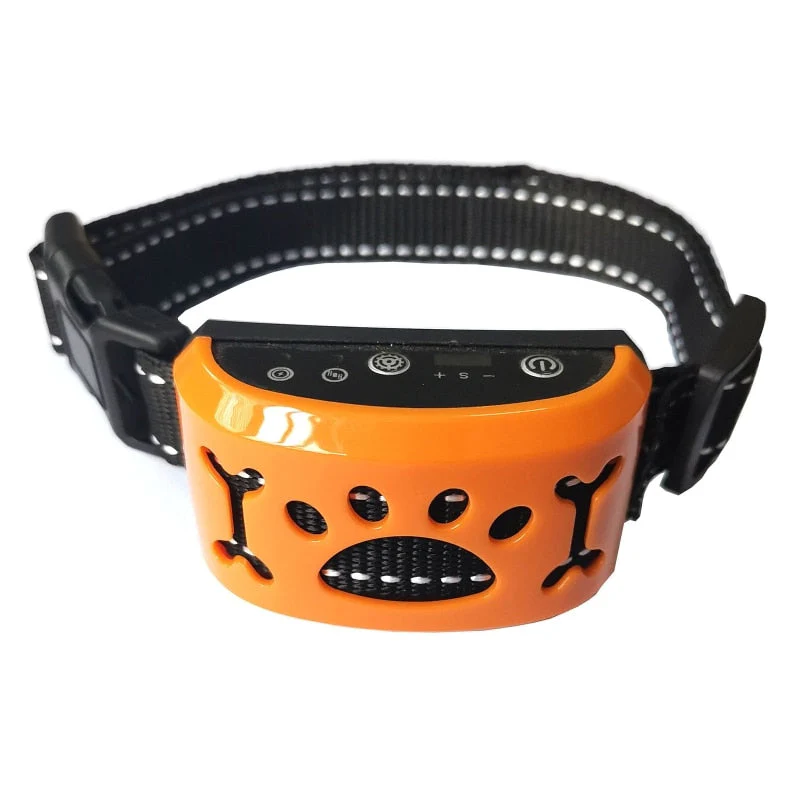 HULIANFU Rechargeable Dog Bark Collar Waterproof Pet Anti Bark Collar Stop Barking Device No Harm Control for Pet Dog Trainning Collars - Deanwangkt