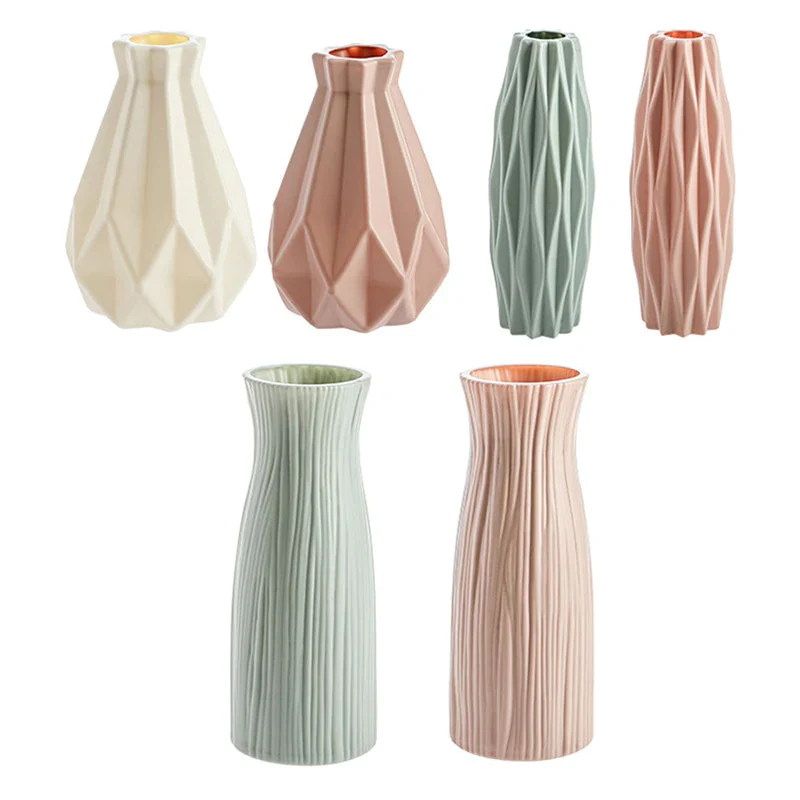 HULIANFU Modern vases decoration home Nordic Style Flower Arrangement Living Room Origami flower pot for interior - Deanwangkt