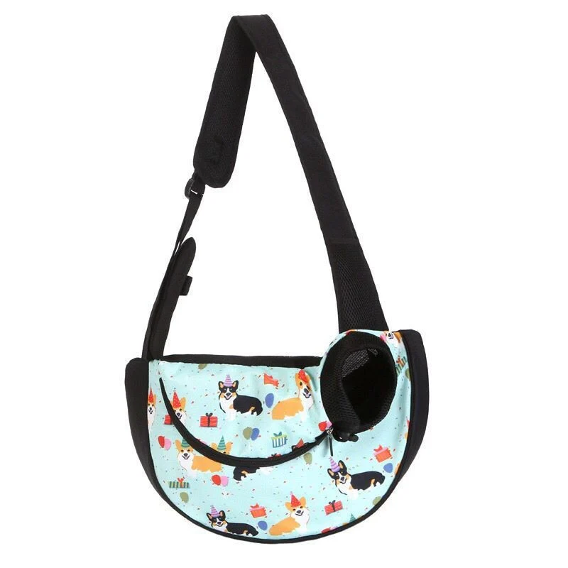 HULIANFU Pet Puppy Carrier S/L Outdoor Travel Dog Shoulder Bag Mesh Oxford Single Comfort Sling Handbag Tote Pouch - Deanwangkt